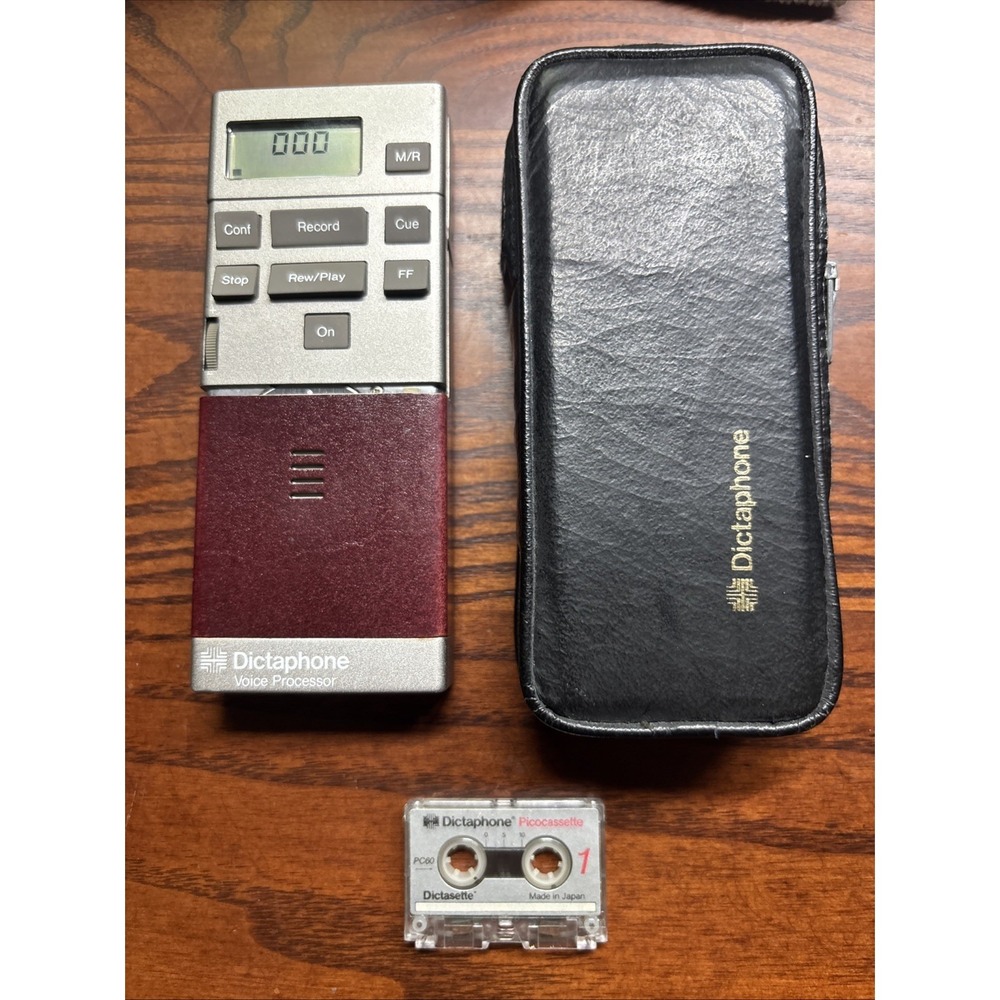 Dictaphone Portable Voice Processor Model 4250 w/ Cassette & Case (FOR PARTS)